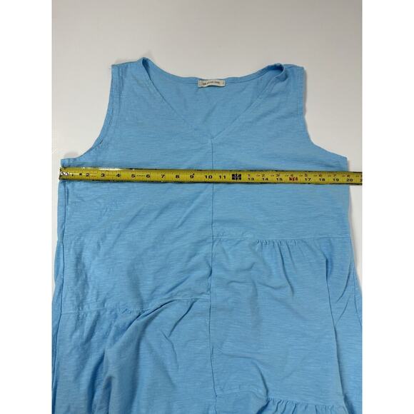 Sea Glass Lane Linen Blend Midi Dress Blue Sleeveless USA MADE L - Picture 6 of 7